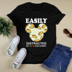 Easily Distracted By Taco And Disney Mickey Mouse 4 T Shirt