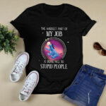 Eeyore The hardest part of my job is being nice to stupid people 4 T Shirt