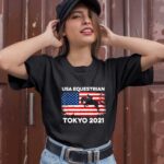 Equestrian Tokyo 2021 Summer Sport Games Horses USA Flag 1 T Shirt