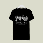 Faith Hope Love Lung Cancer Awareness Butterfly Heart 3 T Shirt