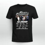 Fast And Furious 2001 2024 Thank You For The Memories Signatures 3 T Shirt