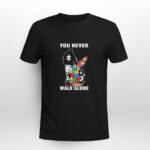 Father and son You never walk alone Autism 2 T Shirt