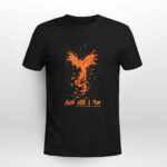 Fire Phoenix And Still I Rise Multiple Sclerosis Awareness 2 T Shirt