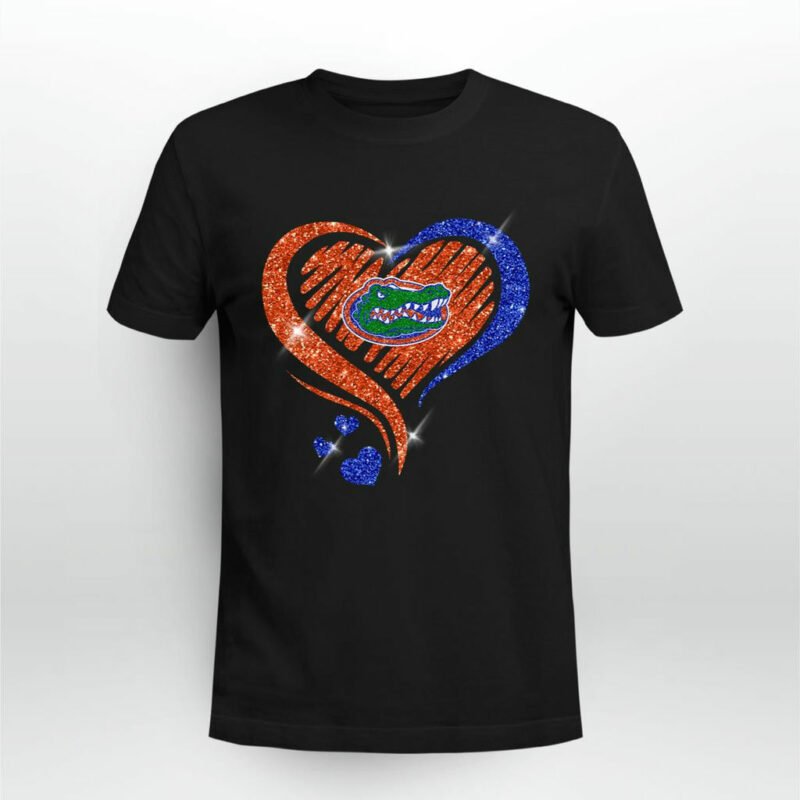 Florida Gators Glitter Heart 0 T Shirt