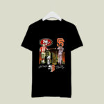 Funny 49ers and San Francisco Giants Montana Vs Posey signatures 2 T Shirt