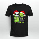 Funny Baby Jack Skellington and Grinch Christmas 2 T Shirt