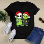 Funny Baby Jack Skellington and Grinch Christmas 4 T Shirt