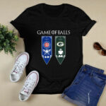 Game of Thrones game of balls Chicago Cubs and Green Bay Packers 3 T Shirt