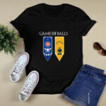 Game of Thrones game of balls Chicago Cubs and Los Angeles Chargers 2 T Shirt