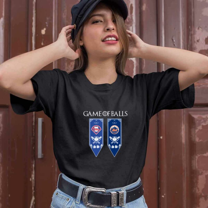Game Of Thrones Game Of Balls Philadelphia Phillies And New York Mets 0 T Shirt