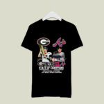 Georgia Bulldogs And Atlanta Braves Jt Daniels And Freeman State Of Champions 1 T Shirt