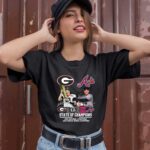 Georgia Bulldogs And Atlanta Braves Jt Daniels And Freeman State Of Champions 3 T Shirt