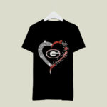Georgia Bulldogs Diamond Heart 1 T Shirt