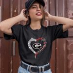 Georgia Bulldogs Diamond Heart 3 T Shirt