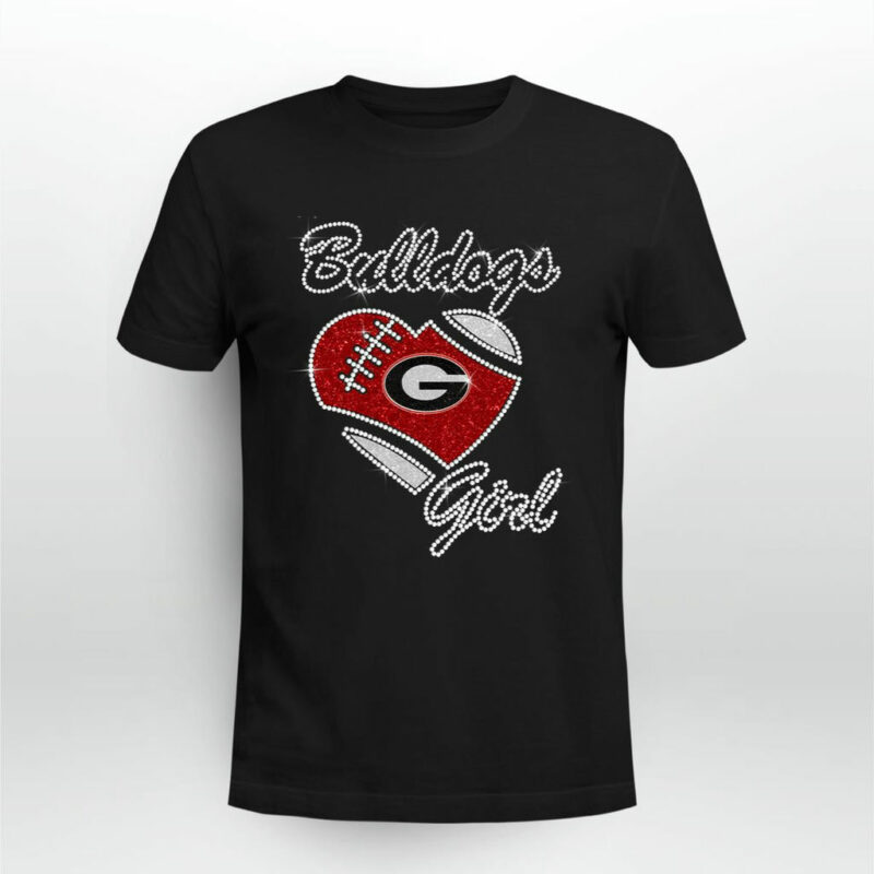 Georgia Bulldogs Diamond Heart Bulldogs Girl 0 T Shirt