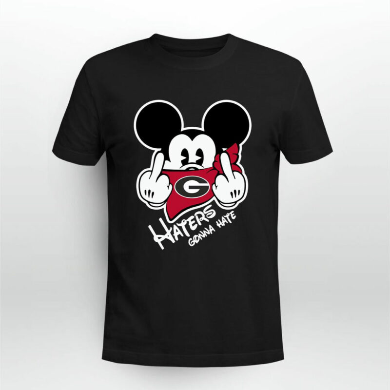 Georgia Bulldogs Haters Gonna Hate Mickey Mouse 0 T Shirt