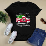 Georgia Bulldogs Merry Christmas Christmas Tree Truck 4 T Shirt