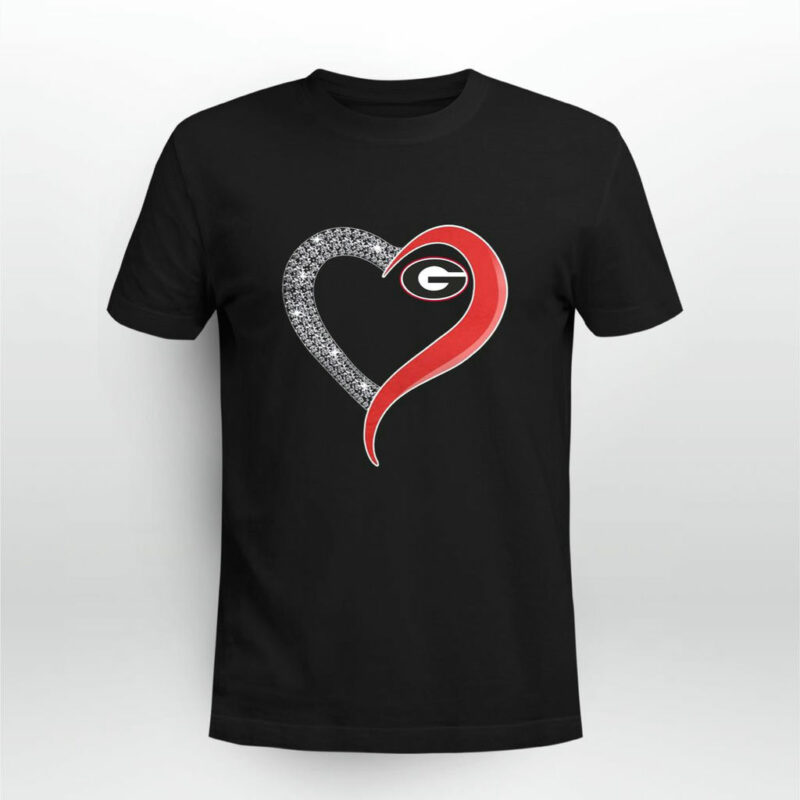 Georgia Bulldogs In Diamond Heart 0 T Shirt