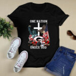 Georgia Bulldogs one nation under god 4 T Shirt
