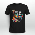 Giraffe It Is Ok To Be Different Autism Awareness 2 T Shirt