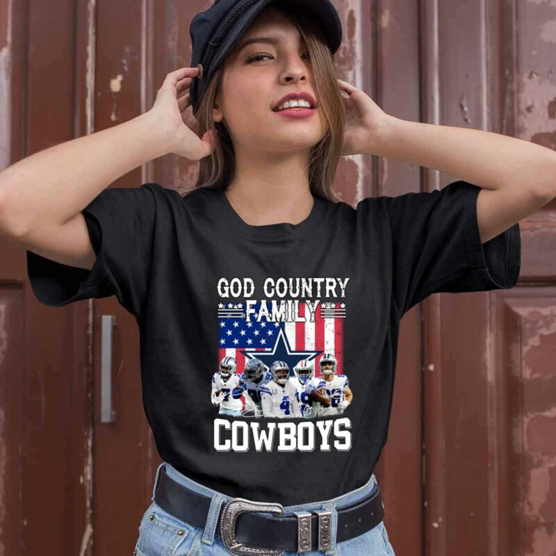 God Family Country Dallas Cowboys Signatures Us Flag 0 T Shirt