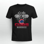 God First Family Second Then Cubs Baseball 3 T Shirt