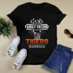God First Family Second Then Detroit Tigers Baseball 3 T Shirt