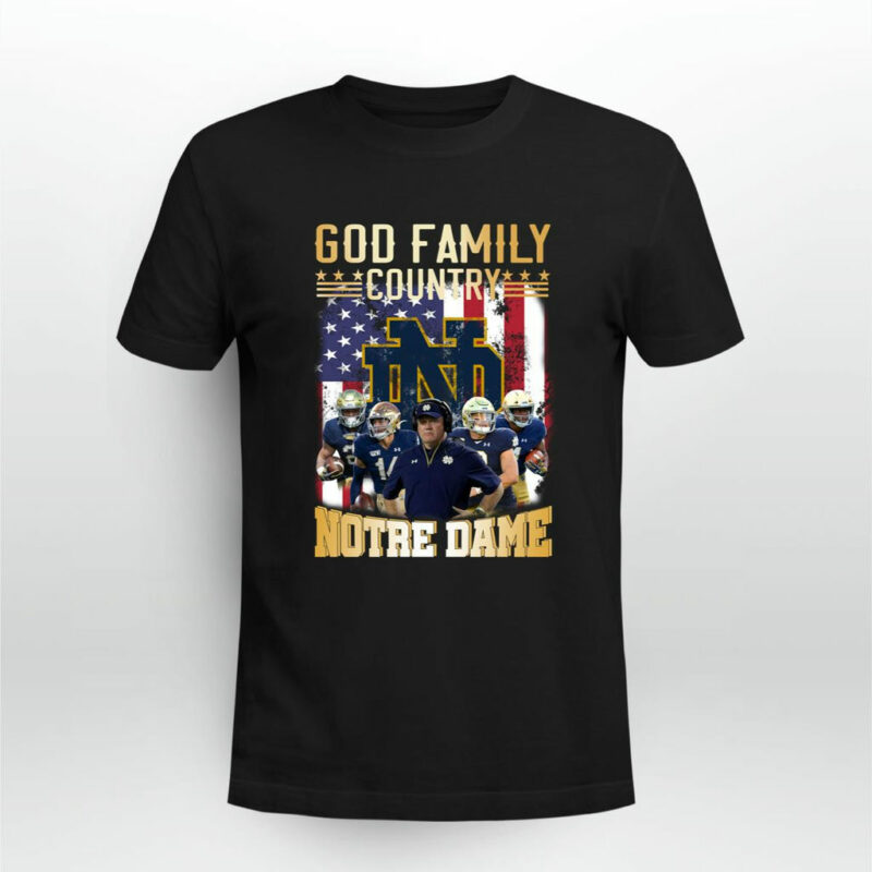 God Family Country Notre Dame Fighting Irish 0 T Shirt