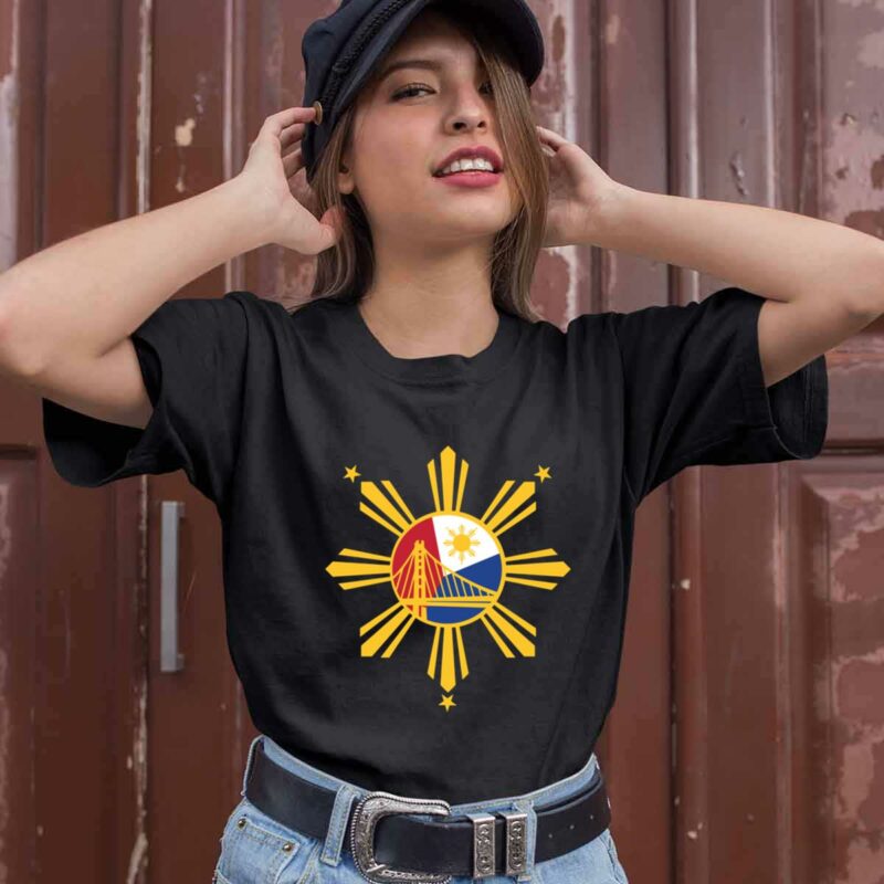 Golden State Warriors Filipino Heritage Night Sun Logo 0 T Shirt