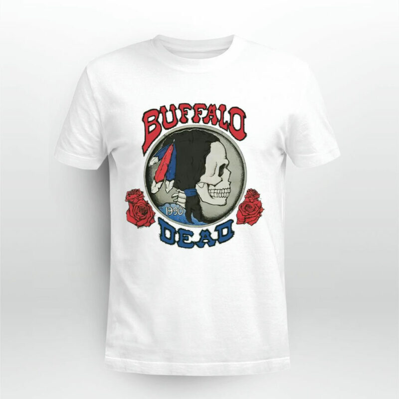Grateful Dead 1990 Buffalo Front 5 T Shirt