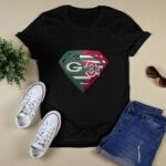 Green Bay Packers And Ohio State Buckeyes Superman 2 T Shirt