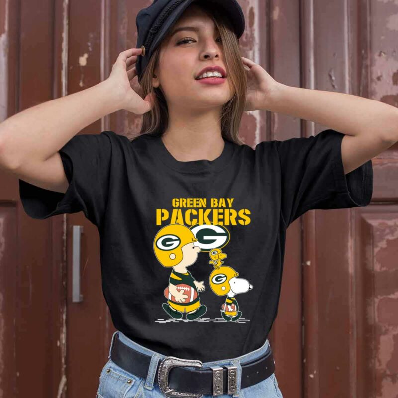 Green Bay Packers Lets Play Football Together Snoopy 0 T Shirt