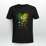 Green Bay Packers Logo Hear 3 T Shirt