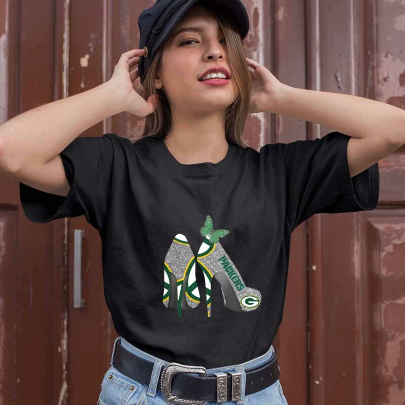 Green Bay Packers Rhinestone High Heels 0 T Shirt