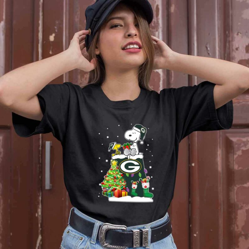 Green Bay Packers Snoopy Woodstock Christmas 0 T Shirt
