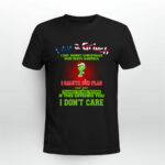 Grinch Americana Grinch I Salute Our Flag Santa Grinch Whoville Christmas 3 T Shirt
