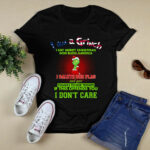 Grinch Americana Grinch I Salute Our Flag Santa Grinch Whoville Christmas 4 T Shirt