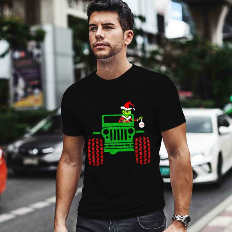 Grinch Driving Jeep Christmas 0 T Shirt