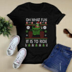 Grinch Driving Jeep Oh What Fun It Is to Ride Christmas 2 T Shirt