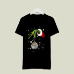 Grinch Hand Holding Baby Yoda Christmas 4 T Shirt