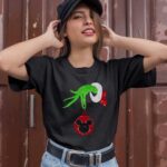Grinch Hand Holding Disney Mickey Mouse Christmas 1 T Shirt
