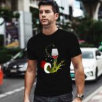 Grinch Hand Holding Glass of Wine Christmas 0 T Shirt