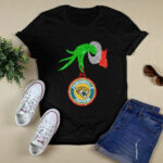 Grinch Hand Holding Jacksonville Jaguars Christmas 4 T Shirt