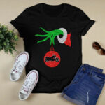 Grinch Hand Holding Motorcycle 2 T Shirt