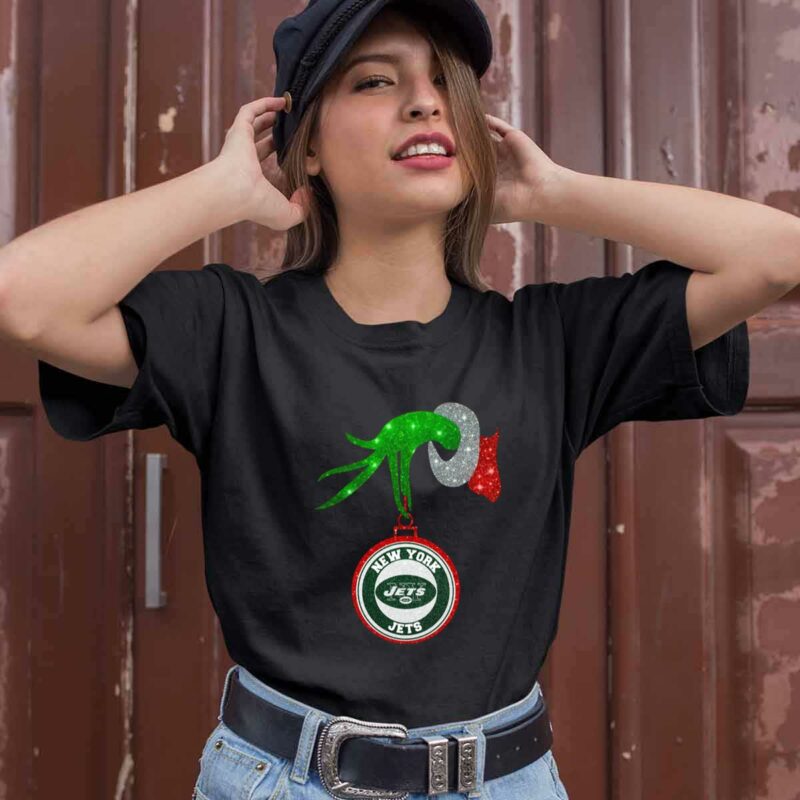 Grinch Hand Holding New York Jets Christmas 0 T Shirt
