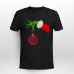 Grinch Hand Merry Christmas New York Giants 3 T Shirt