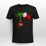 Grinch Hand Merry Christmas San Francisco 49ers 4 T Shirt