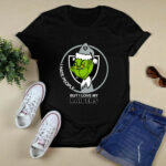Grinch I Hate People But I Love My Oakland Raiders 3 T Shirt