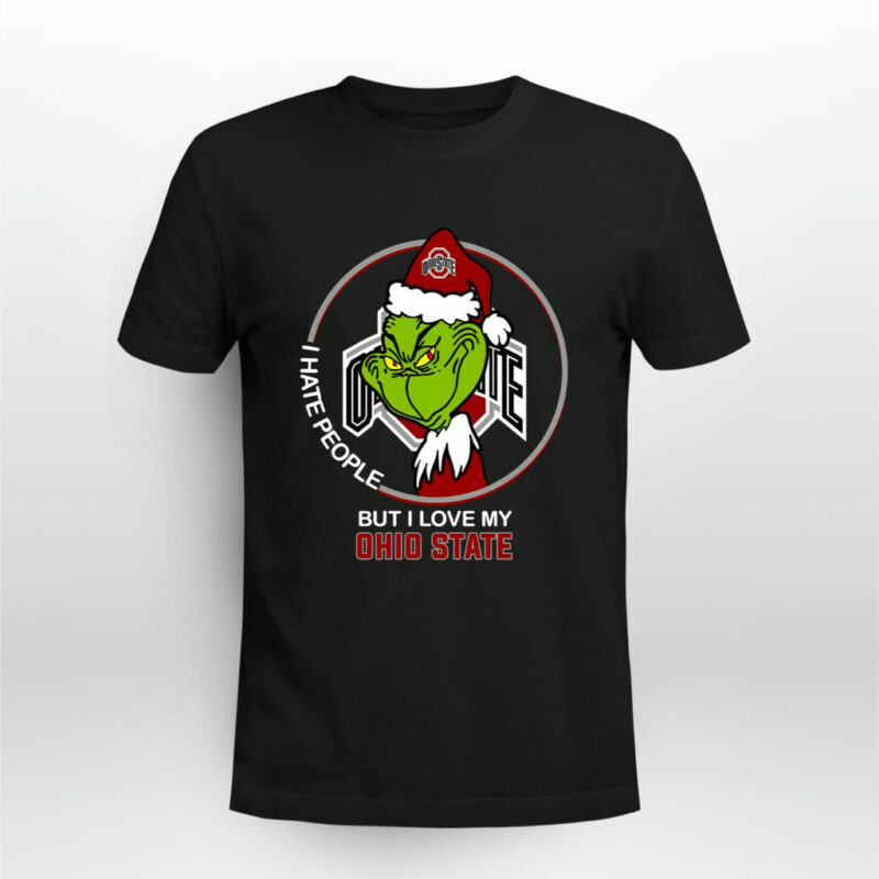 Grinch I Hate People But I Love My Ohio State Buckeyes 0 T Shirt