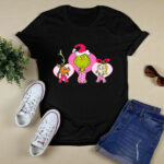 Grinch Max Dog and Cindy Lou Who Pink Heart Trio the Grinch Movie 3 T Shirt